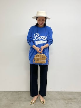 「ダンボール素材」｜「アイテム（帽子）」を使った、CHIHIROさん（レディース・161cm）の秋コーディネート