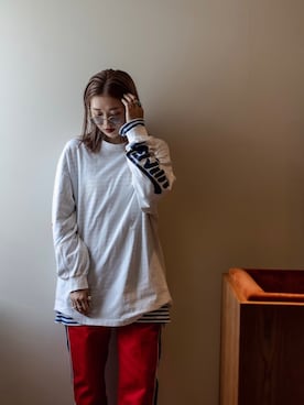 「VERYNERD（ベリーナード）のアイテム」を使った、CHIHIROさん（レディース・161cm）の夏コーディネート