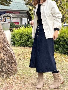 「SETTO（セット）のアイテム（ジャケット/アウター）」を使った、ayu_____u.さん（レディース・164cm）の冬コーディネート