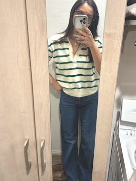 「H&M（エイチ・アンド・エム）のアイテム（デニムパンツ）」を使った、Misaki さん（レディース・162cm）の夏コーディネート