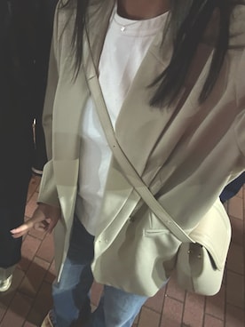 「H&M（エイチ・アンド・エム）のアイテム（ジャケット/アウター）」を使った、Misaki さん（レディース・162cm）の春コーディネート