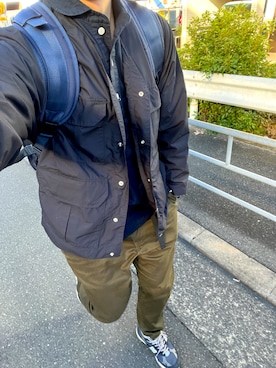 「アイテム（シューズ、ブルー系）」を使った、applesinstereoさん（メンズ・179cm）の秋コーディネート