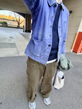 「アイテム（ミリタリージャケット）」を使った、applesinstereoさん（メンズ・179cm）の秋コーディネート