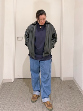 「ペインターパンツ」｜「アイテム（その他アウター）」を使った、misiaさん（レディース・165cm）の夏コーディネート
