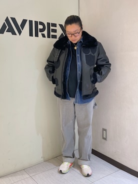 「アイテム（ミリタリージャケット）」を使った、misiaさん（レディース・165cm）の秋コーディネート