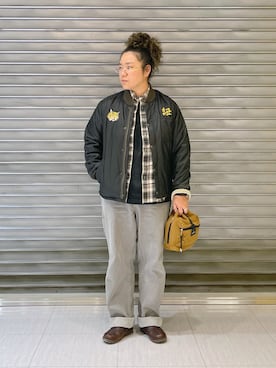 「AVIREX（アヴィレックス）のアイテム」を使った、misiaさん（レディース・165cm）の秋コーディネート