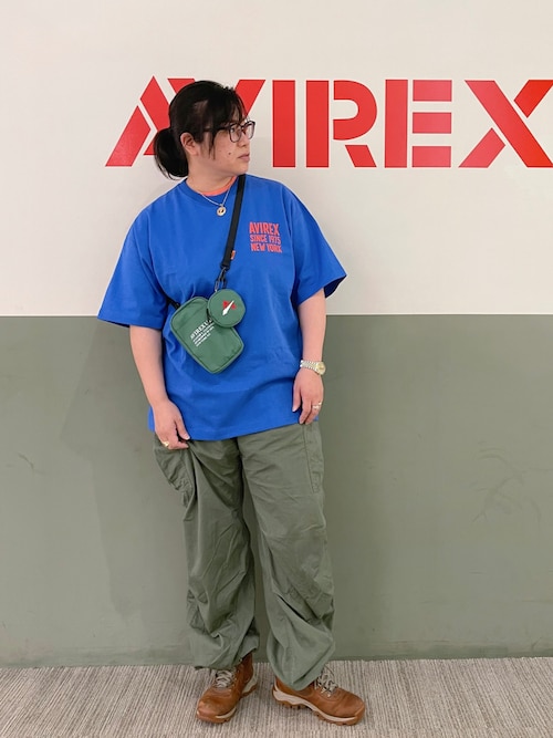 AVIREX ���ہ[�Ɨ��엧��Xmisia����̃V�����_�[�o�b�O�uNACK HOLDER / �l�b�N �z���_�[ / AVIREX / �A���B���b�N�X�iAVIREX�b�A���B���b�N�X�j�v���g�����R�[�f�B�l�[�g