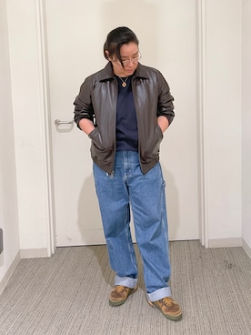 「ペインターパンツ」｜「アイテム（その他アウター）」を使った、misiaさん（レディース・165cm）の夏コーディネート