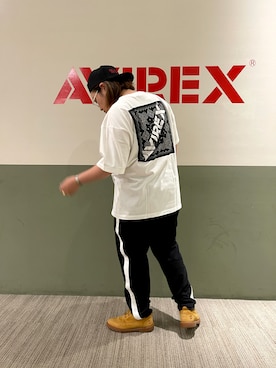 「AVIREX（アヴィレックス）の【直営店限定】エアフォース ベースキャップ/AIR FORCE BACES CAP（キャップ）」を使った、misiaさん（レディース・165cm）の夏コーディネート