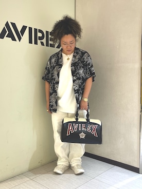 「AVIREX（アヴィレックス）のアイテム」を使った、misiaさん（レディース・165cm）の夏コーディネート