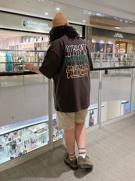 「ナチュラルスタイル」｜「アイテム（ニットキャップ/ビーニー）」を使った、misiaさん（レディース・165cm）の夏コーディネート