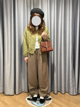 「通勤穿搭」｜「アイテム（バッグ）」を使った、daboox2さん（レディース・158cm）の冬コーディネート