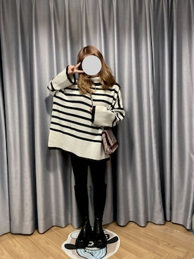「通勤穿搭」｜「アイテム（バッグ）」を使った、daboox2さん（レディース・158cm）の冬コーディネート