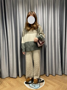 「通勤穿搭」｜「アイテム（バッグ）」を使った、daboox2さん（レディース・158cm）の冬コーディネート