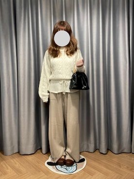 「通勤穿搭」｜「アイテム（バッグ）」を使った、daboox2さん（レディース・158cm）の冬コーディネート