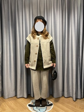 「通勤穿搭」｜「アイテム（バッグ）」を使った、daboox2さん（レディース・158cm）の冬コーディネート