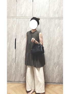 「通勤穿搭」｜「アイテム（チノパンツ）」を使った、daboox2さん（レディース・158cm）の秋コーディネート
