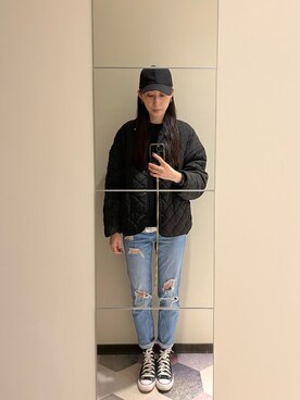 「PULL&BEAR（プルアンドベア）のアイテム（パンツ）」を使った、Monica!!さん（レディース・165cm）の冬コーディネート