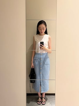 「Balanciagaのアイテム」を使った、Monica!!さん（レディース・165cm）の夏コーディネート
