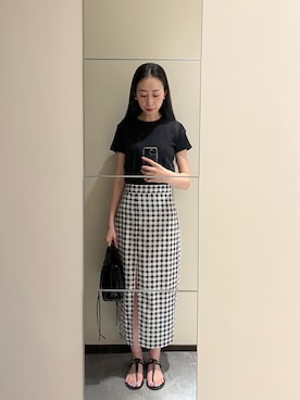 「Balanciagaのアイテム」を使った、Monica!!さん（レディース・165cm）の夏コーディネート