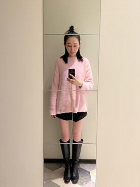 「AIR SPACE（エアースペース）のアイテム（パンツ）」を使った、Monica!!さん（レディース・165cm）の冬コーディネート