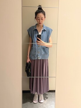 「Balanciagaのアイテム」を使った、Monica!!さん（レディース・165cm）の夏コーディネート