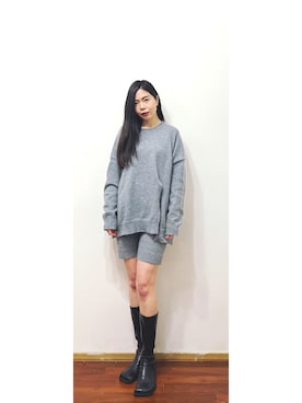 「LOVFEE（ラッフィ）のアイテム」を使った、Amandaさん（レディース・161cm）の冬コーディネート