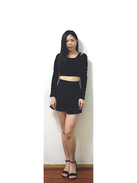 「AIR SPACE（エアースペース）のアイテム」を使った、Amandaさん（レディース・161cm）の秋コーディネート