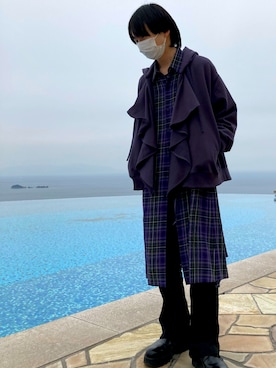 「LAD MUSICIAN（ラッドミュージシャン）のアイテム（その他シューズ）」を使った、takepiさん（メンズ・163cm）の冬コーディネート