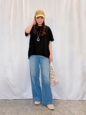 「SHOO・LA・RUE（シューラルー）のアイテム（パンプス）」を使った、おうめさん（レディース・160cm）の春コーディネート