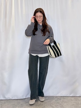 「Airpapel（エアパペル）のアイテム」を使った、おうめさん（レディース・160cm）の冬コーディネート