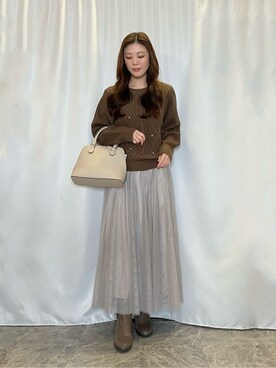 「DRESKIP（ドレスキップ）のアイテム」を使った、おうめさん（レディース・160cm）の冬コーディネート