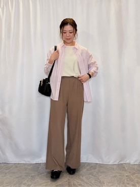 「Lee（リー）のアイテム（バッグ）」を使った、おうめさん（レディース・160cm）の春コーディネート