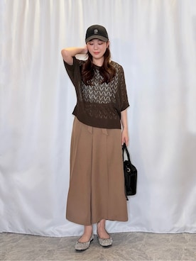 「Lee（リー）のアイテム（バッグ）」を使った、おうめさん（レディース・160cm）の春コーディネート