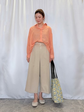 「SHOO・LA・RUE（シューラルー）のアイテム（パンプス）」を使った、おうめさん（レディース・160cm）の春コーディネート
