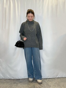 「DRESKIP（ドレスキップ）のアイテム」を使った、おうめさん（レディース・160cm）の冬コーディネート