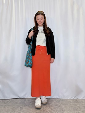 「INDIVI（インディヴィ）のアイテム」を使った、おうめさん（レディース・160cm）の春コーディネート