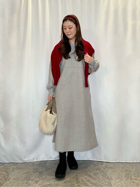 「DRESKIP（ドレスキップ）のアイテム」を使った、おうめさん（レディース・160cm）の冬コーディネート