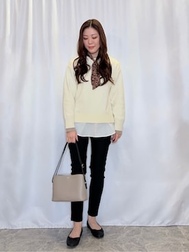 「アイテム（チャーム）」を使った、おうめさん（レディース・160cm）の冬コーディネート