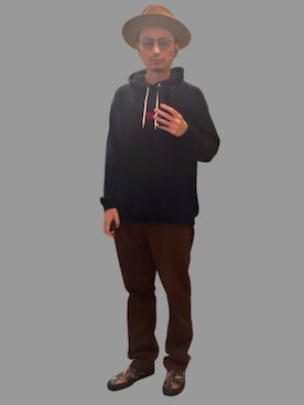 「CALEE（キャリー）のアイテム（トップス）」を使った、Nさん（メンズ・183cm）の秋コーディネート