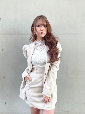 「パワショル」｜「アイテム（ジャケット/アウター）」を使った、yurinochannさん（レディース・156cm）の春コーディネート