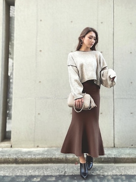「ニット/セーター」｜yurinochannさん（レディース・156cm）の秋コーディネート