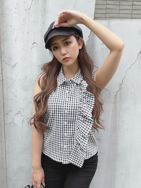 「DURAS（デュラス）のアイテム」を使った、yurinochannさん（レディース・156cm）の夏コーディネート