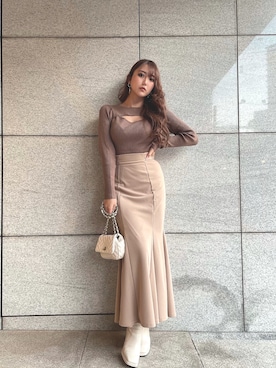 「DURAS（デュラス）のアイテム」を使った、yurinochannさん（レディース・156cm）の冬コーディネート