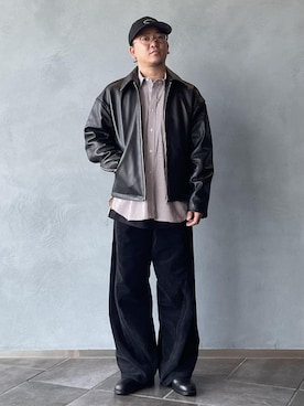 「アイテム（ブルゾン）」を使った、三浦準矢さん（メンズ・166cm・30代）の夏コーディネート
