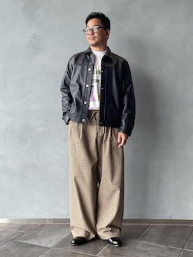 三浦準矢さん(メンズ・166cm)の夏コーディネート