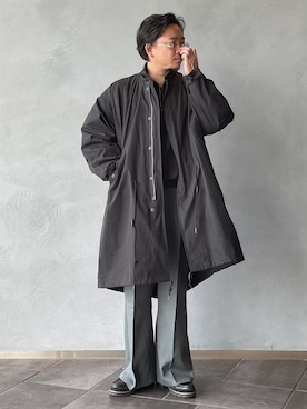 「アイテム（スラックス）」を使った、三浦準矢さん（メンズ・166cm・30代）の秋コーディネート