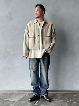 「渋谷パルコ」｜三浦準矢さん（メンズ・166cm）の春コーディネート