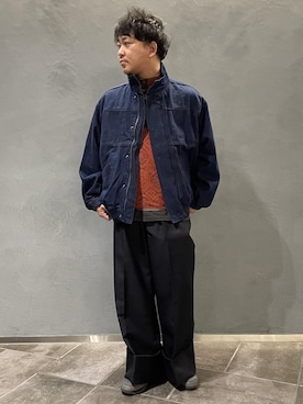 「アイテム（デニムジャケット）」を使った、三浦準矢さん（メンズ・166cm・30代）の冬コーディネート