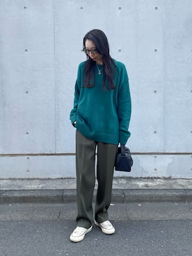 「アイテム（ボストンバッグ）」を使った、MITSUMIさん（レディース・161cm）の冬コーディネート